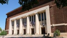The front of Hill Auditorium